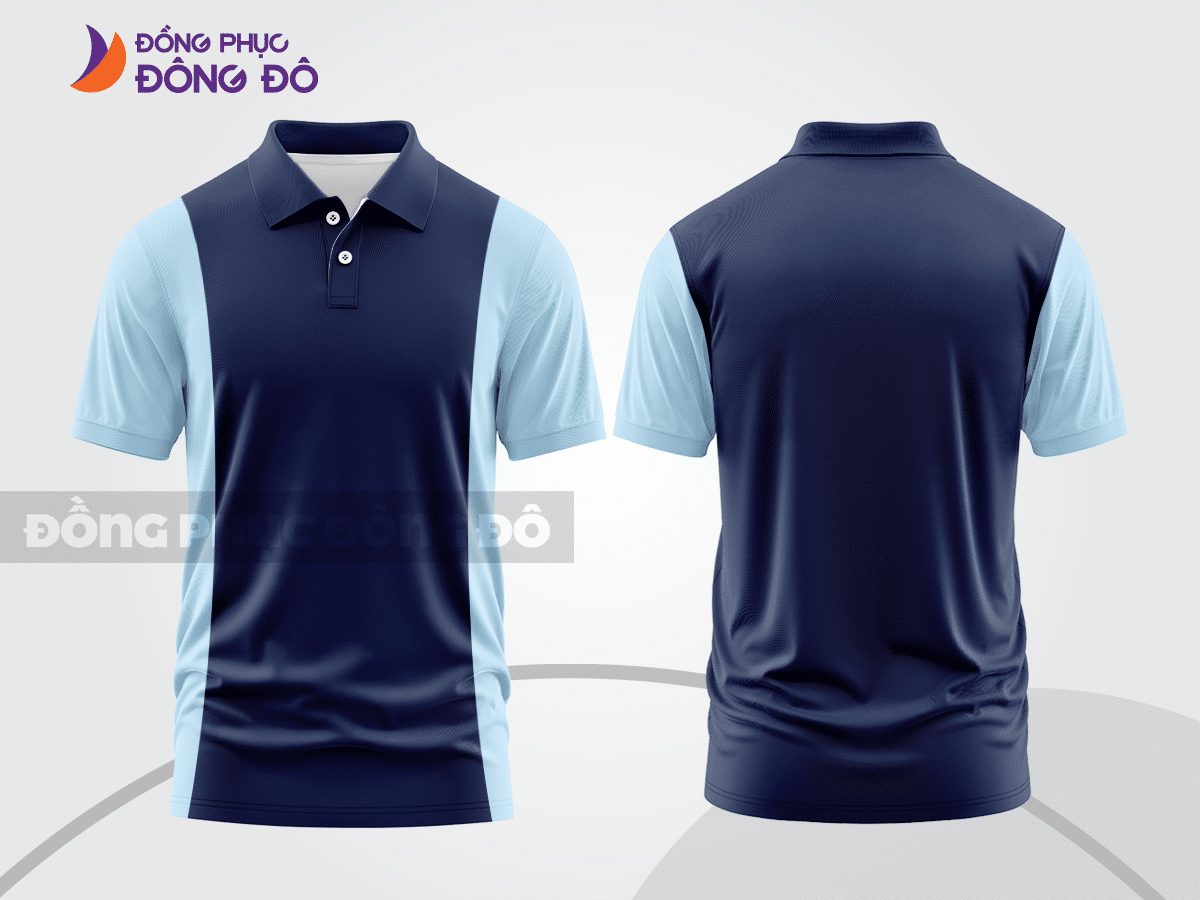Mẫu thiết kế áo polo basic đồng phục công ty màu xanh tím than ctpb362