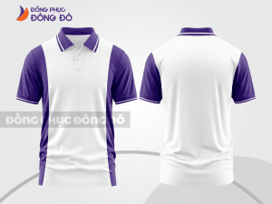 Mẫu thiết kế áo polo basic đồng phục công ty màu tím ctpb370