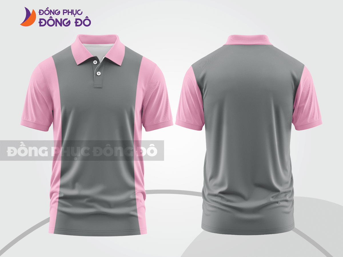 Mẫu thiết kế áo polo basic đồng phục công ty màu xám ghi ctpb377