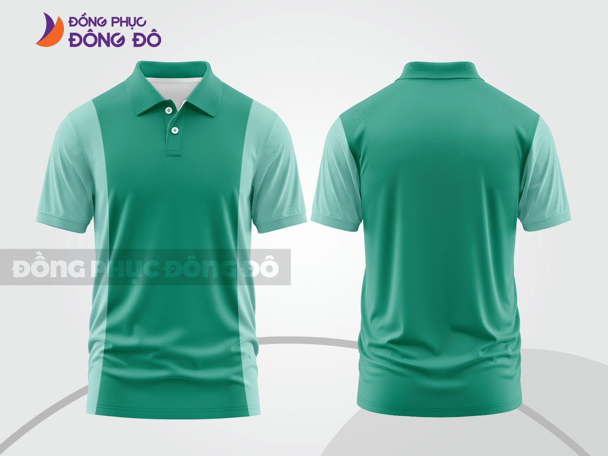 Mẫu thiết kế áo polo basic đồng phục công ty màu xanh ngọc ctpb380