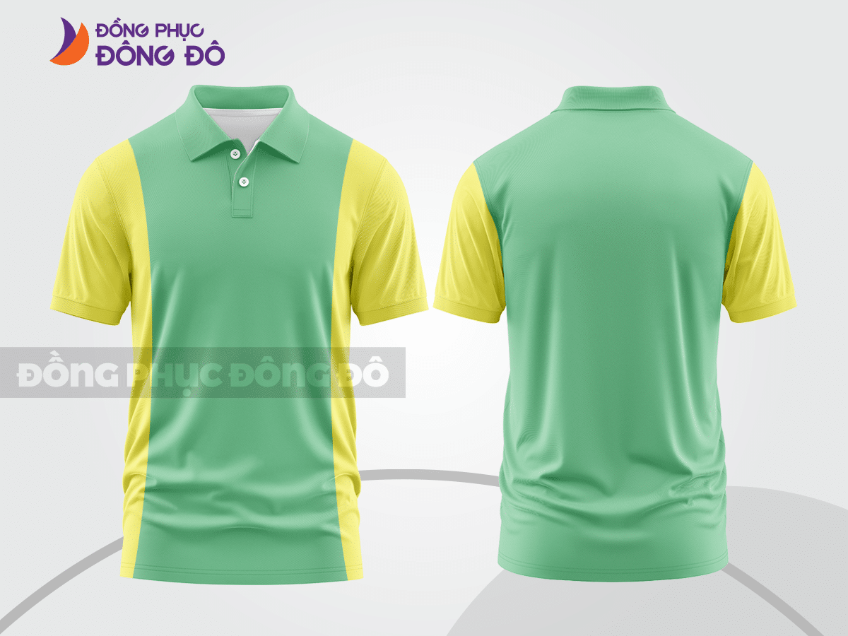 Mẫu thiết kế áo polo basic đồng phục công ty màu xanh ngọc ctpb384
