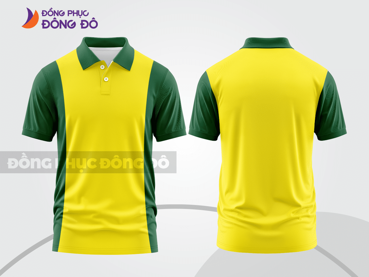 Mẫu thiết kế áo polo basic đồng phục công ty màu vàng ctpb391
