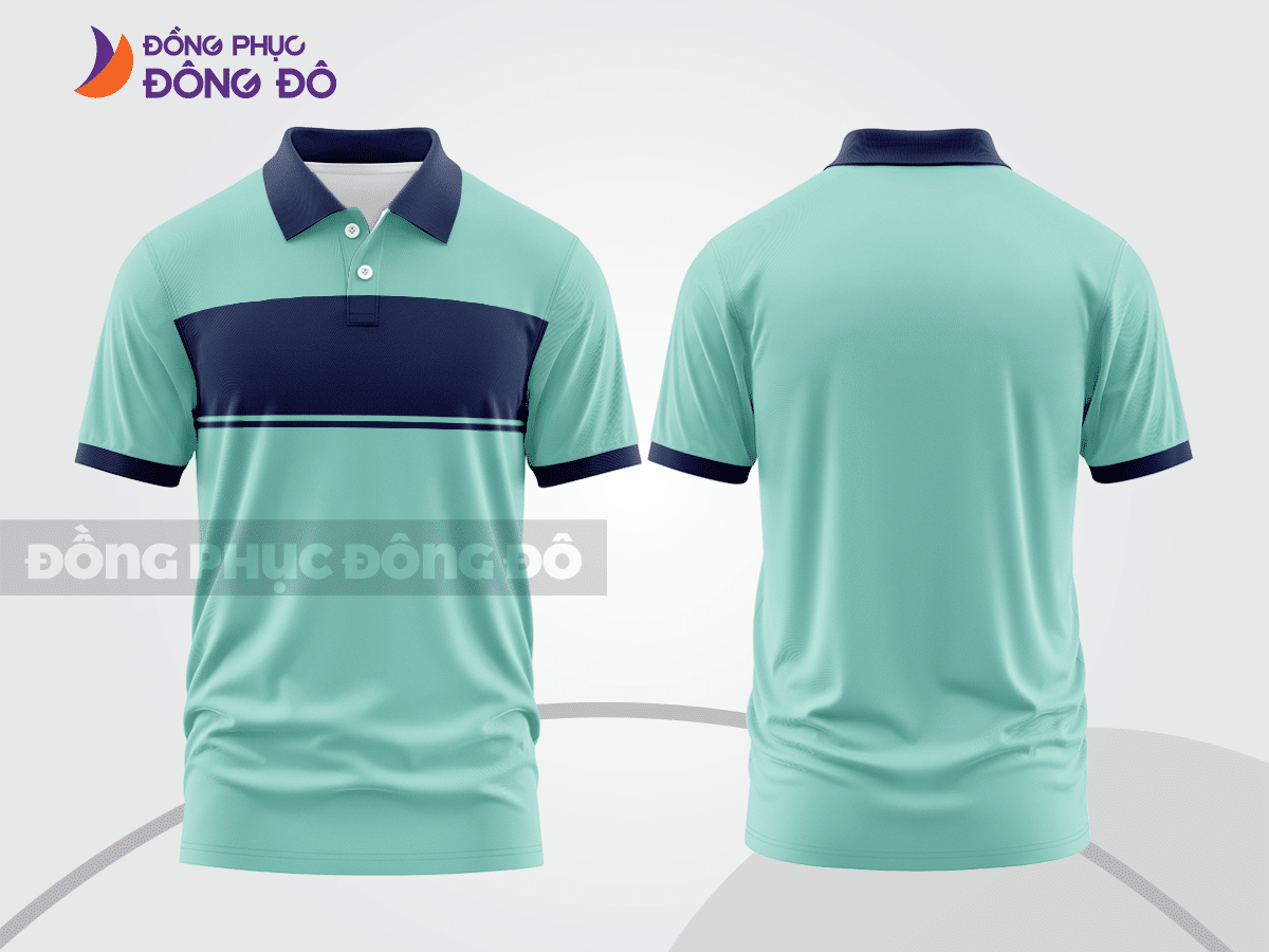 Mẫu thiết kế áo polo basic đồng phục công ty màu xanh ngọc ctpb394