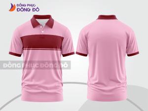 Mẫu thiết kế áo polo basic đồng phục công ty màu hồng phấn ctpb395