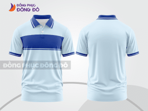 Mẫu thiết kế áo polo basic đồng phục công ty màu xanh da trời ctpb397