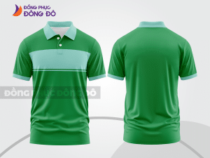 Mẫu thiết kế áo polo basic đồng phục công ty màu xanh lá cây ctpb411