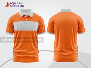 Mẫu thiết kế áo polo basic đồng phục công ty màu cam ctpb419