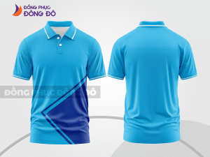 Mẫu thiết kế áo polo basic đồng phục công ty màu xanh da trời ctpb428