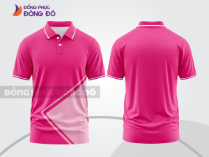 Mẫu thiết kế áo polo basic đồng phục công ty màu hồng đậm ctpb432