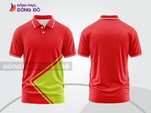 Mẫu thiết kế áo polo basic đồng phục công ty màu đỏ tươi ctpb433
