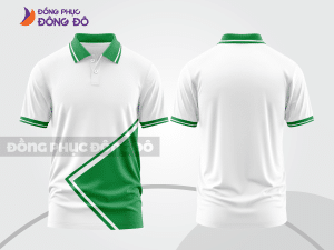 Mẫu thiết kế áo polo basic đồng phục công ty màu trắng ctpb437