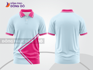 Mẫu thiết kế áo polo basic đồng phục công ty màu hồng ctpb438