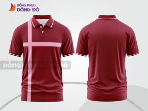 Mẫu thiết kế áo polo basic đồng phục công ty màu đỏ đô ctpb44