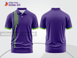 Mẫu thiết kế áo polo basic đồng phục công ty màu tím ctpb448