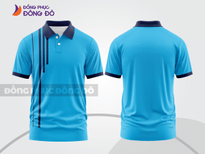 Mẫu thiết kế áo polo basic đồng phục công ty màu xanh da trời ctpb450