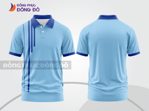 Mẫu thiết kế áo polo basic đồng phục công ty màu xanh da trời ctpb451