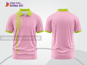 Mẫu thiết kế áo polo basic đồng phục công ty màu hồng phấn ctpb452