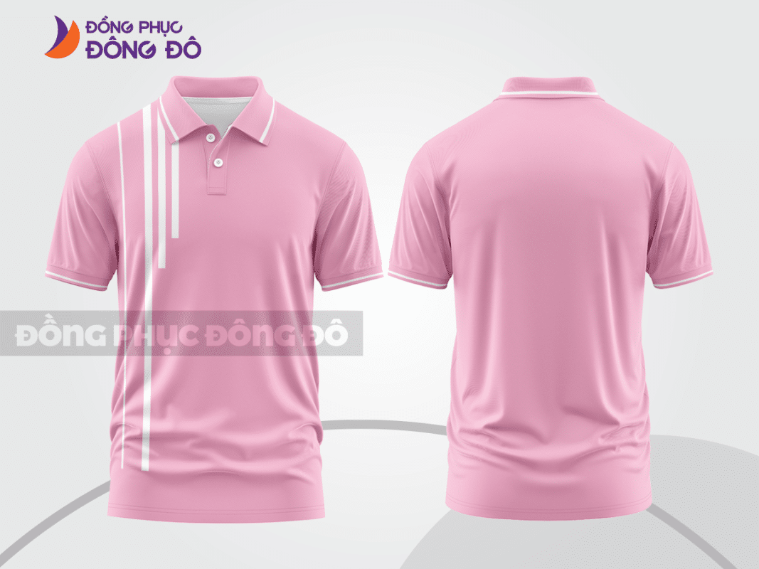 Áo polo đồng phục công ty màu hồng phấn CTPB475