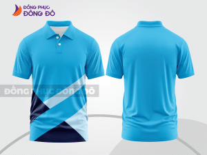 Mẫu thiết kế áo polo basic đồng phục công ty màu xanh da trời ctpb477
