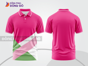 Mẫu thiết kế áo polo basic đồng phục công ty màu hồng đậm ctpb483