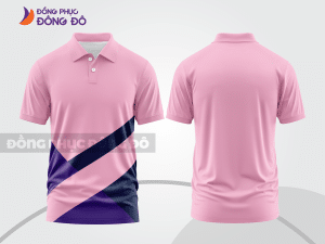 Mẫu thiết kế áo polo basic đồng phục công ty màu hồng phấn ctpb484