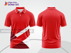 Mẫu thiết kế áo polo basic đồng phục công ty màu đỏ tươi ctpb485