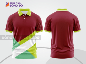 Mẫu thiết kế áo polo basic đồng phục công ty màu đỏ đô ctpb498