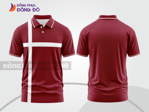 Mẫu thiết kế áo polo basic đồng phục công ty màu đỏ đô ctpb50