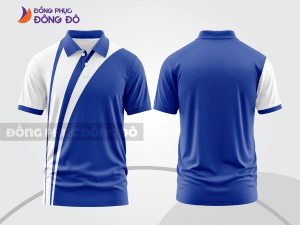Mẫu thiết kế áo polo basic đồng phục công ty màu xanh dương ctpb520