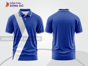 Mẫu thiết kế áo polo basic đồng phục công ty màu xanh dương ctpb528