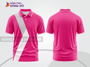 Mẫu thiết kế áo polo basic đồng phục công ty màu hồng đậm ctpb533