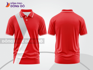 Mẫu thiết kế áo polo basic đồng phục công ty màu đỏ tươi ctpb535