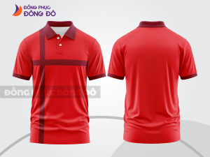 Mẫu thiết kế áo polo basic đồng phục công ty màu đỏ tươi ctpb55
