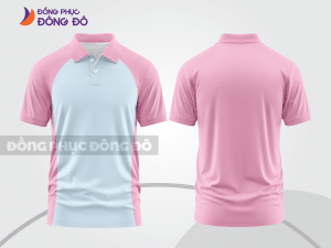 Mẫu thiết kế áo polo basic đồng phục công ty màu hồng phấn ctpb551