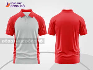 Mẫu thiết kế áo polo basic đồng phục công ty màu đỏ tươi ctpb552