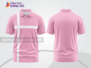 Mẫu thiết kế áo polo basic đồng phục công ty màu hồng phấn ctpb56
