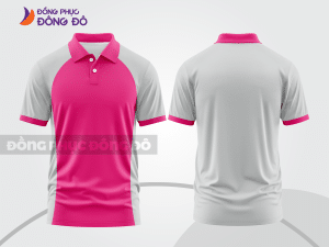 Mẫu thiết kế áo polo basic đồng phục công ty màu hồng đậm ctpb564