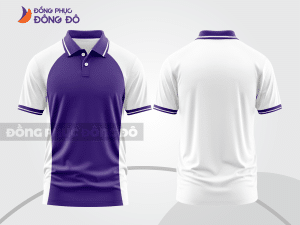Mẫu thiết kế áo polo basic đồng phục công ty màu tím ctpb569