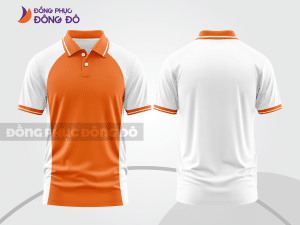 Mẫu thiết kế áo polo basic đồng phục công ty màu cam ctpb570