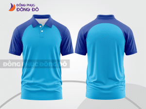 Mẫu thiết kế áo polo basic đồng phục công ty màu xanh da trời ctpb571