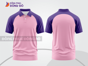 Mẫu thiết kế áo polo basic đồng phục công ty màu hồng phấn ctpb582