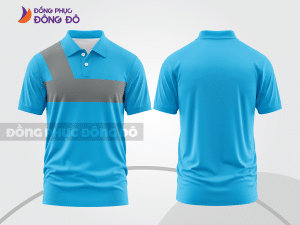 Mẫu thiết kế áo polo basic đồng phục công ty màu xanh da trời ctpb652