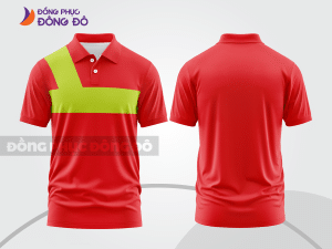Mẫu thiết kế áo polo basic đồng phục công ty màu đỏ tươi ctpb654