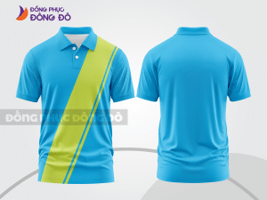 Mẫu thiết kế áo polo basic đồng phục công ty màu xanh da trời ctpb658