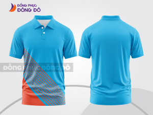 Mẫu thiết kế áo polo basic đồng phục công ty màu xanh da trời ctpb695