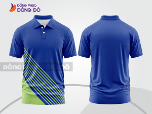 Mẫu thiết kế áo polo basic đồng phục công ty màu xanh dương ctpb696