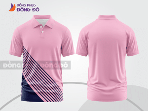 Mẫu thiết kế áo polo basic đồng phục công ty màu hồng phấn ctpb701