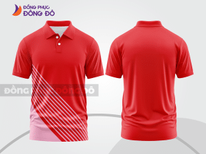 Mẫu thiết kế áo polo basic đồng phục công ty màu đỏ tươi ctpb702