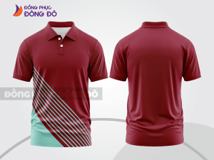 Mẫu thiết kế áo polo basic đồng phục công ty màu đỏ đô ctpb703