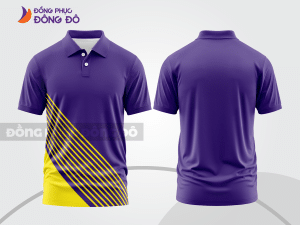 Mẫu thiết kế áo polo basic đồng phục công ty màu tím ctpb704